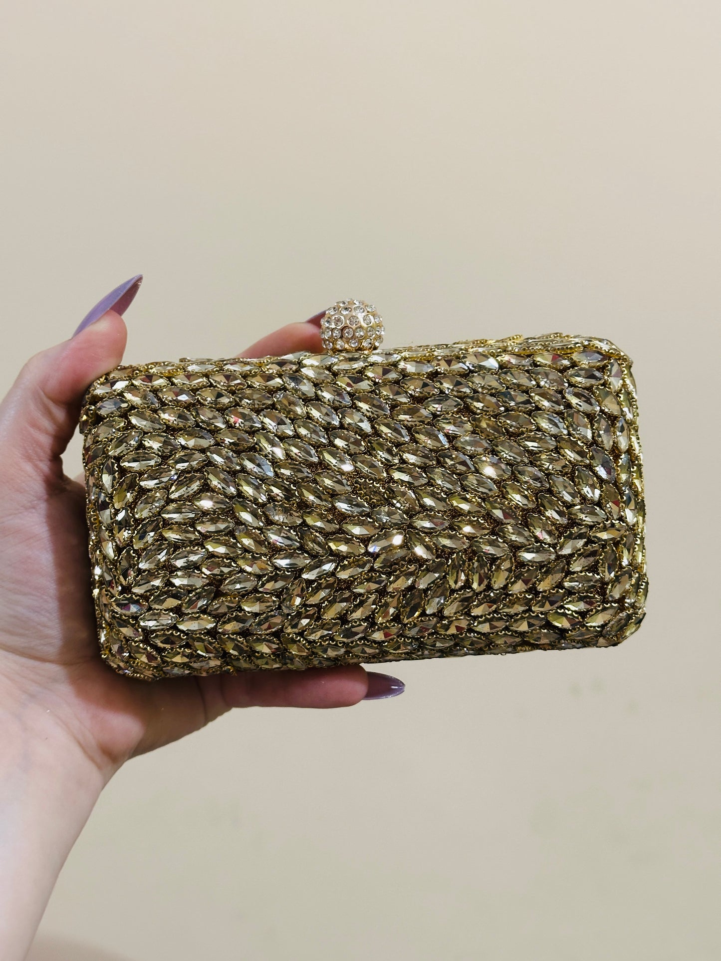 Royal Crystal Knot Clutch