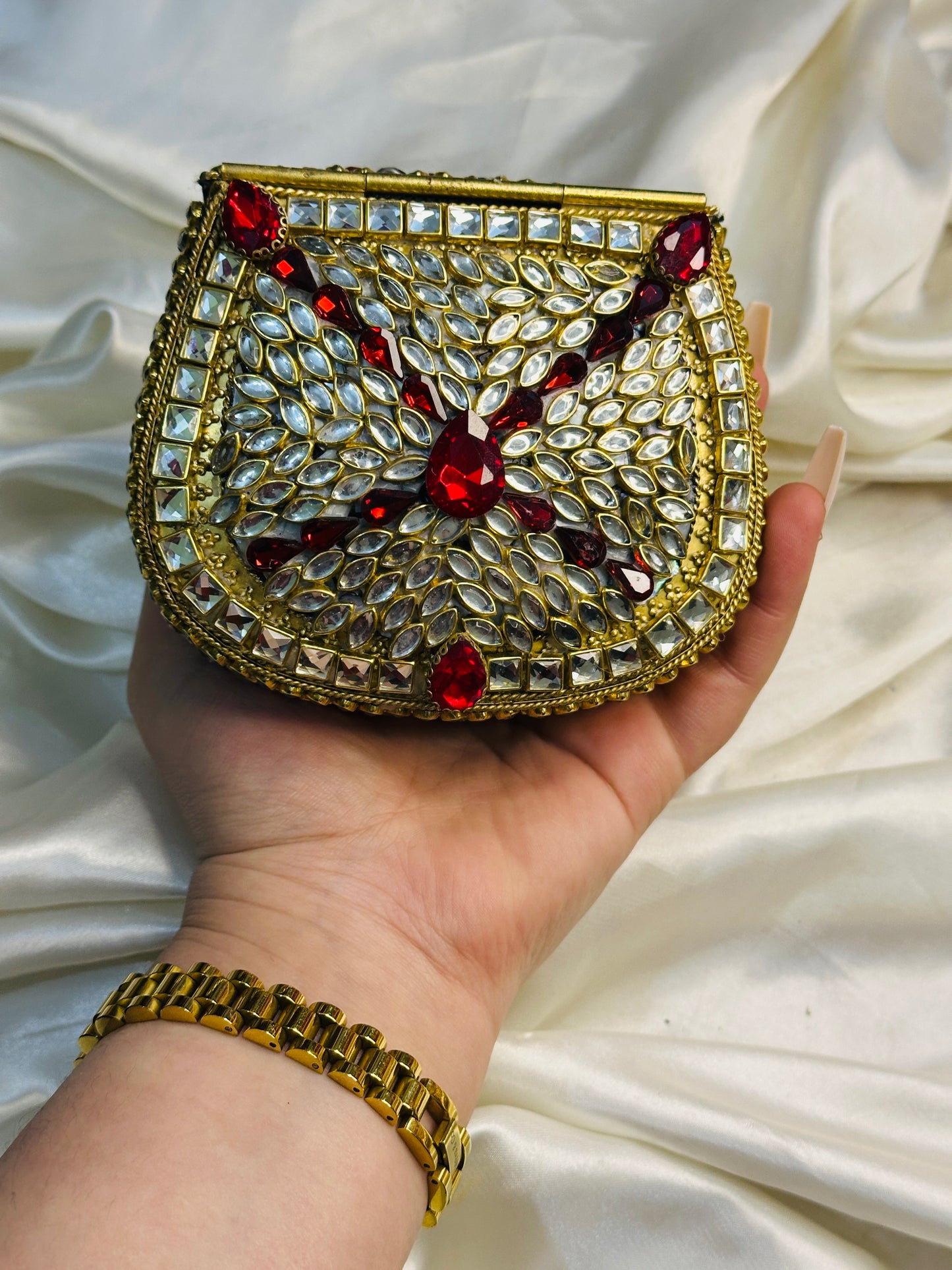 Zarqaa Half-Moon Clutch