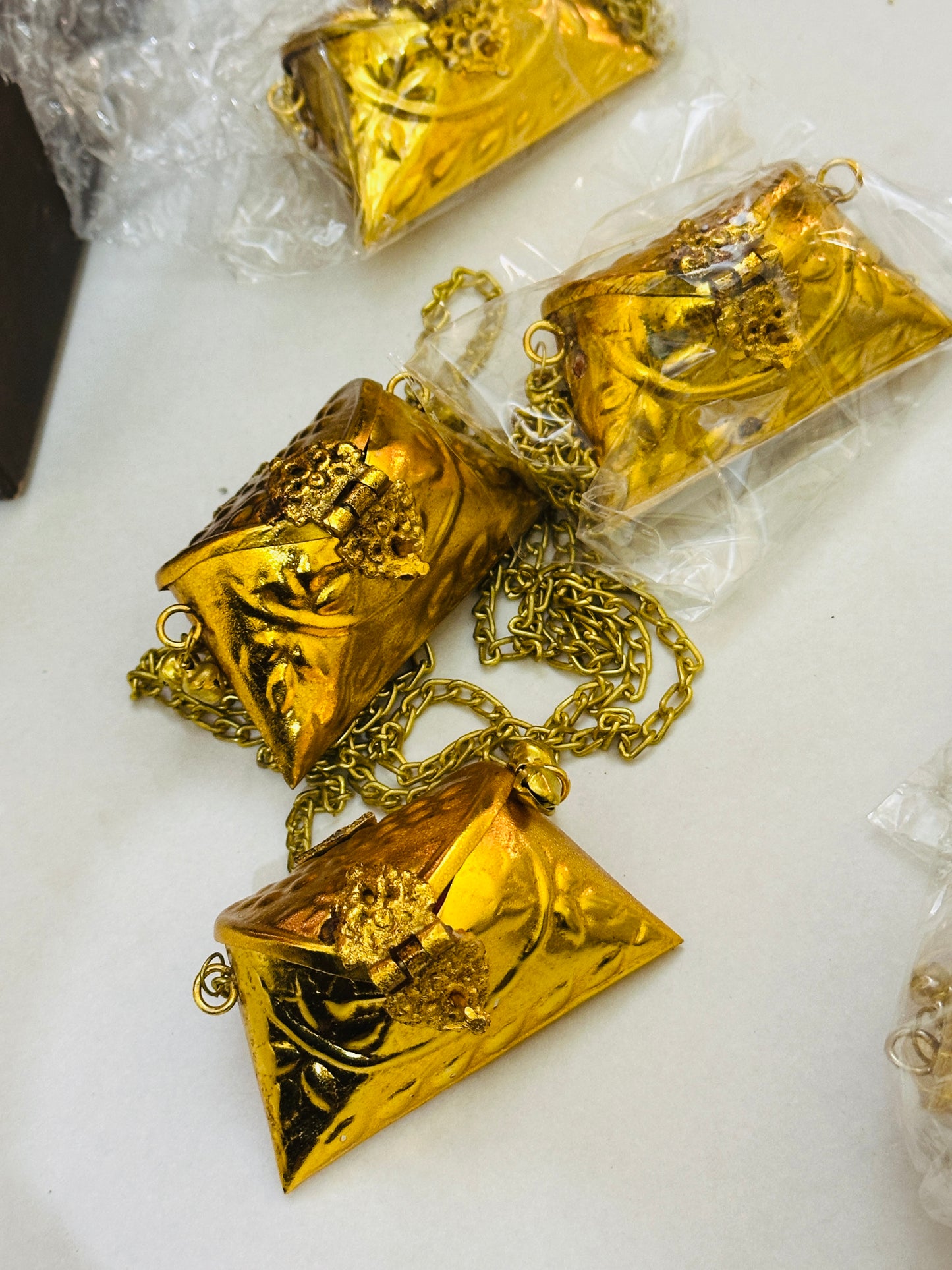 Golden mini coin purse