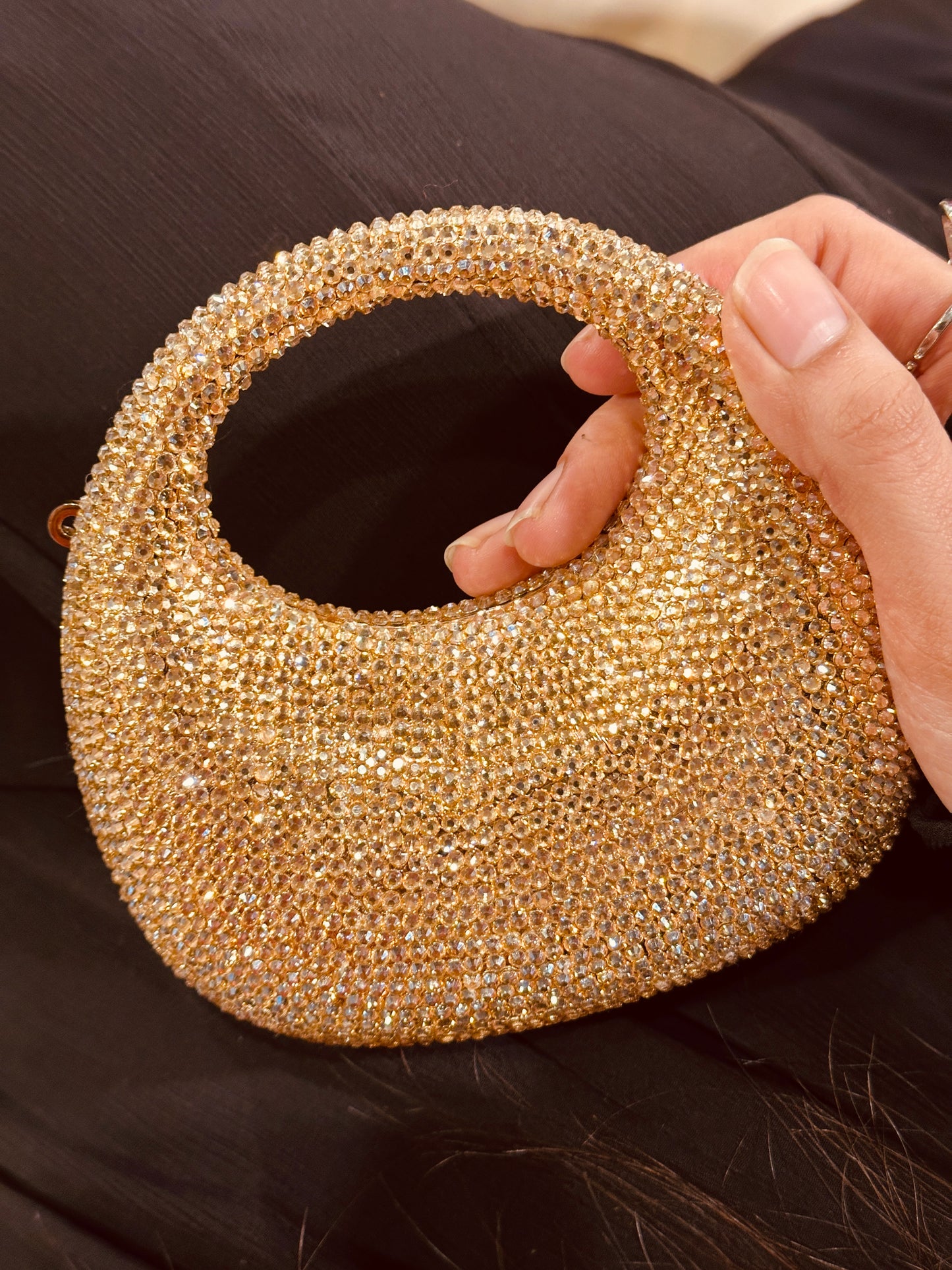 • Midnight GOLDEN Crystal Clutch