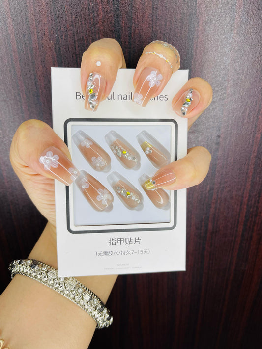 Nail 103 (24 nail set ) free application kit