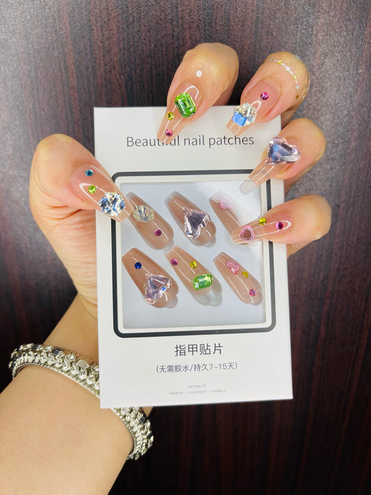 Nail 105 (24 nail set )(free application kit )