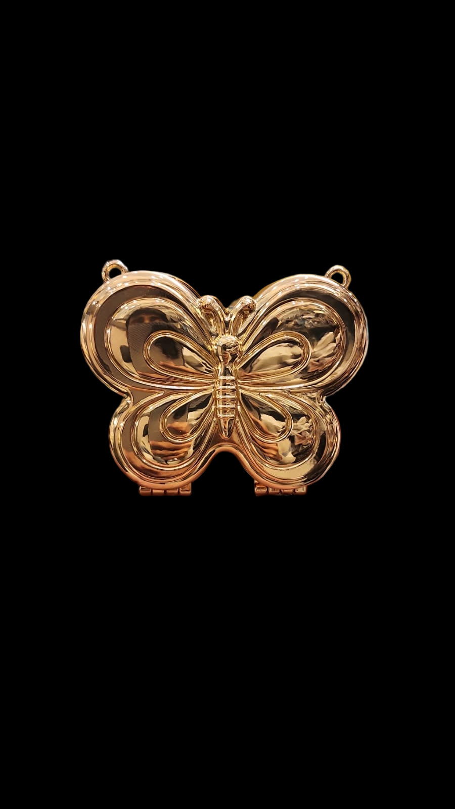 Metalic butterfly clutch mini