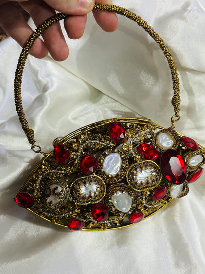 Turkish clutch red stone
