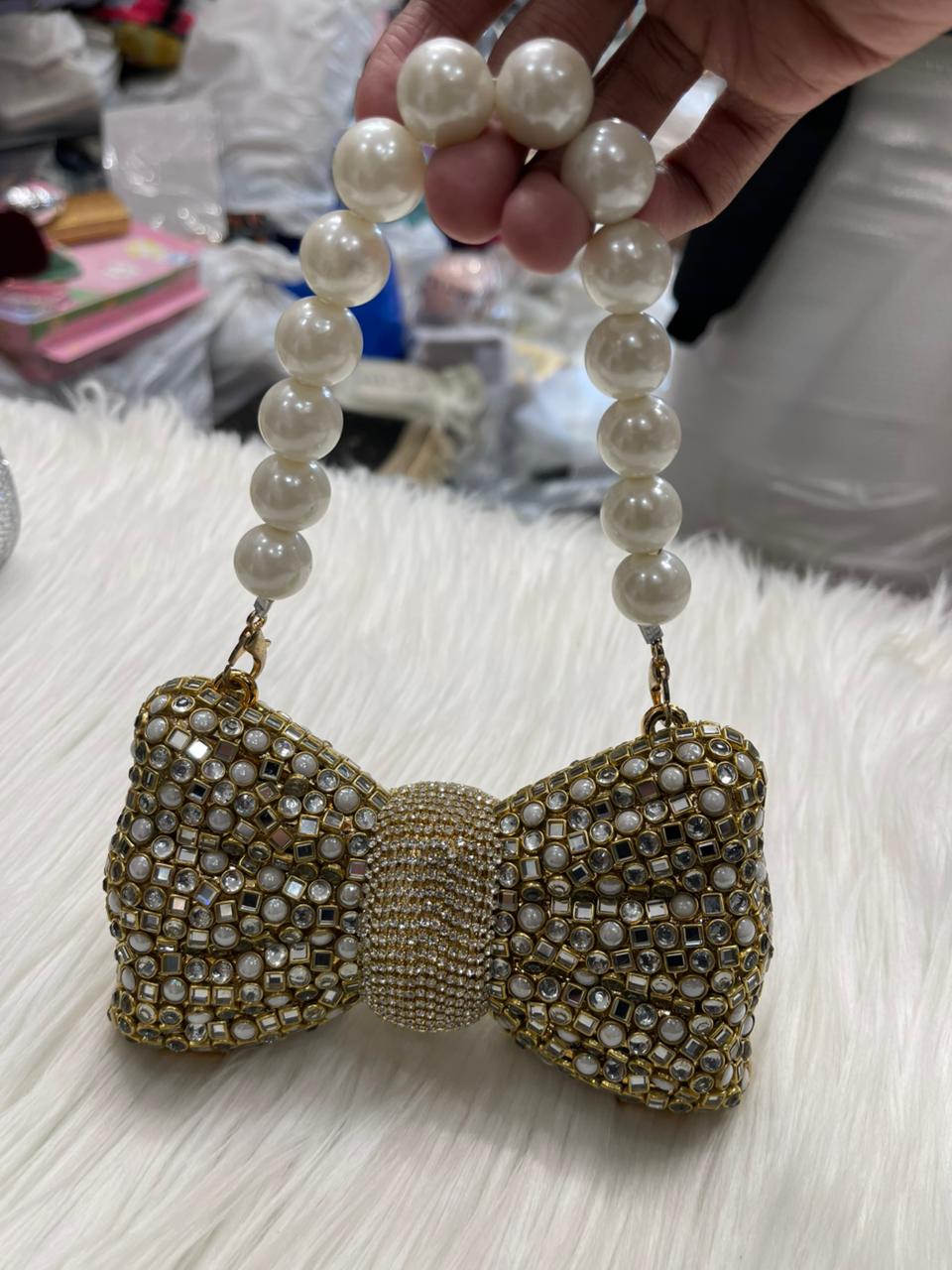 Rainbow golden clutch