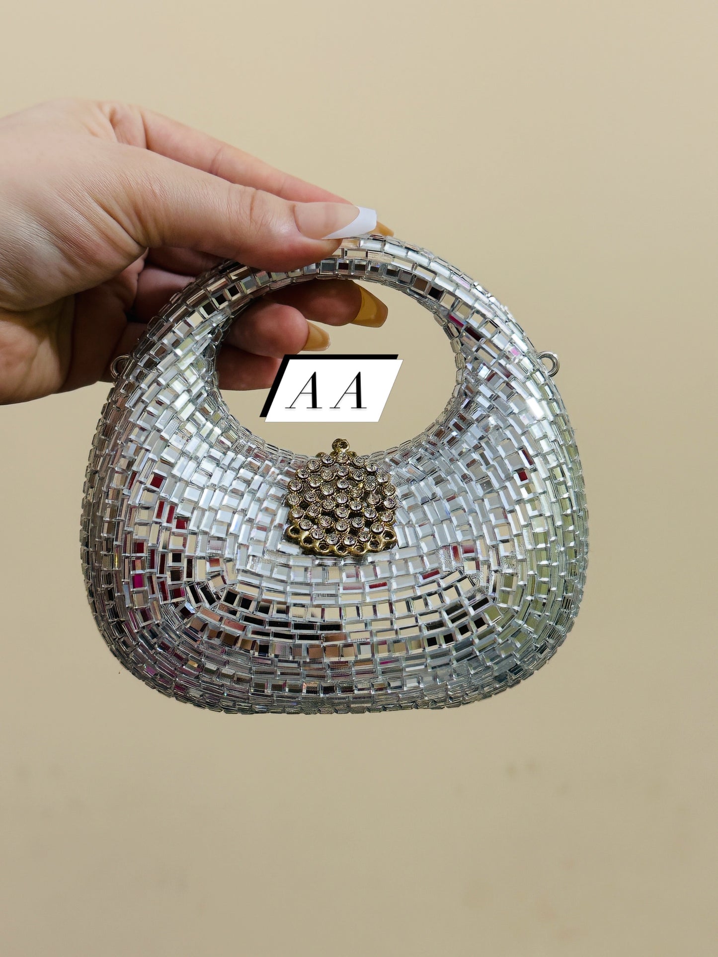 SILVER LUXE FANCY PURSE