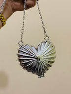 SILVER HEART CLUTCH 🩶 (acrylic )