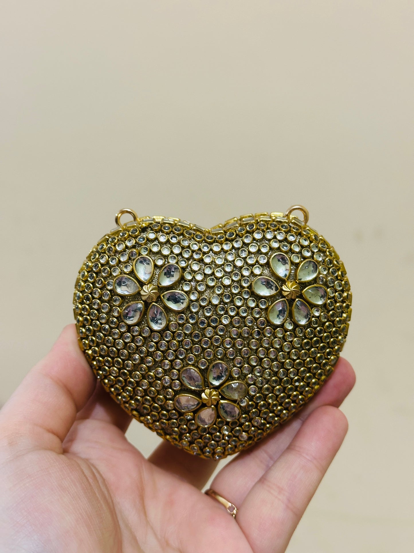 Luxe heart kundan