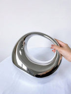 Bold & classic silver purse large size