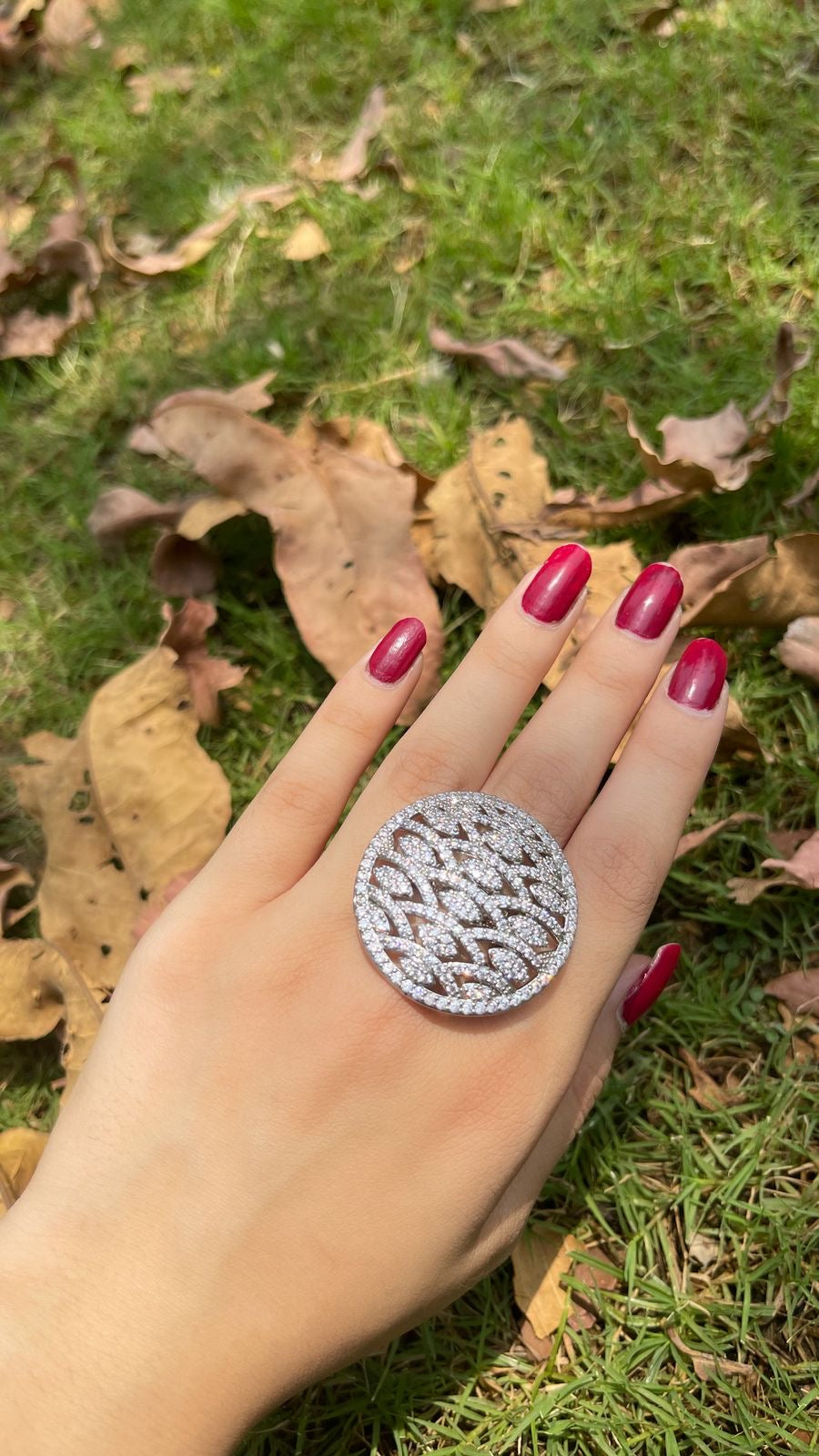 Silver Spark Statement Ring