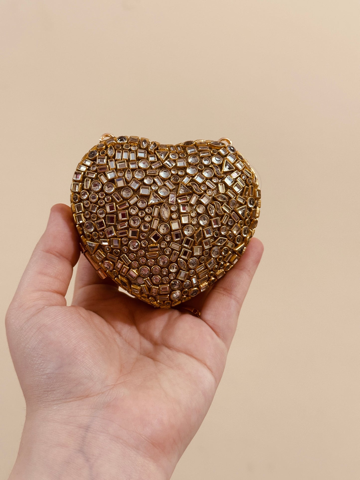 Mini kundan heart