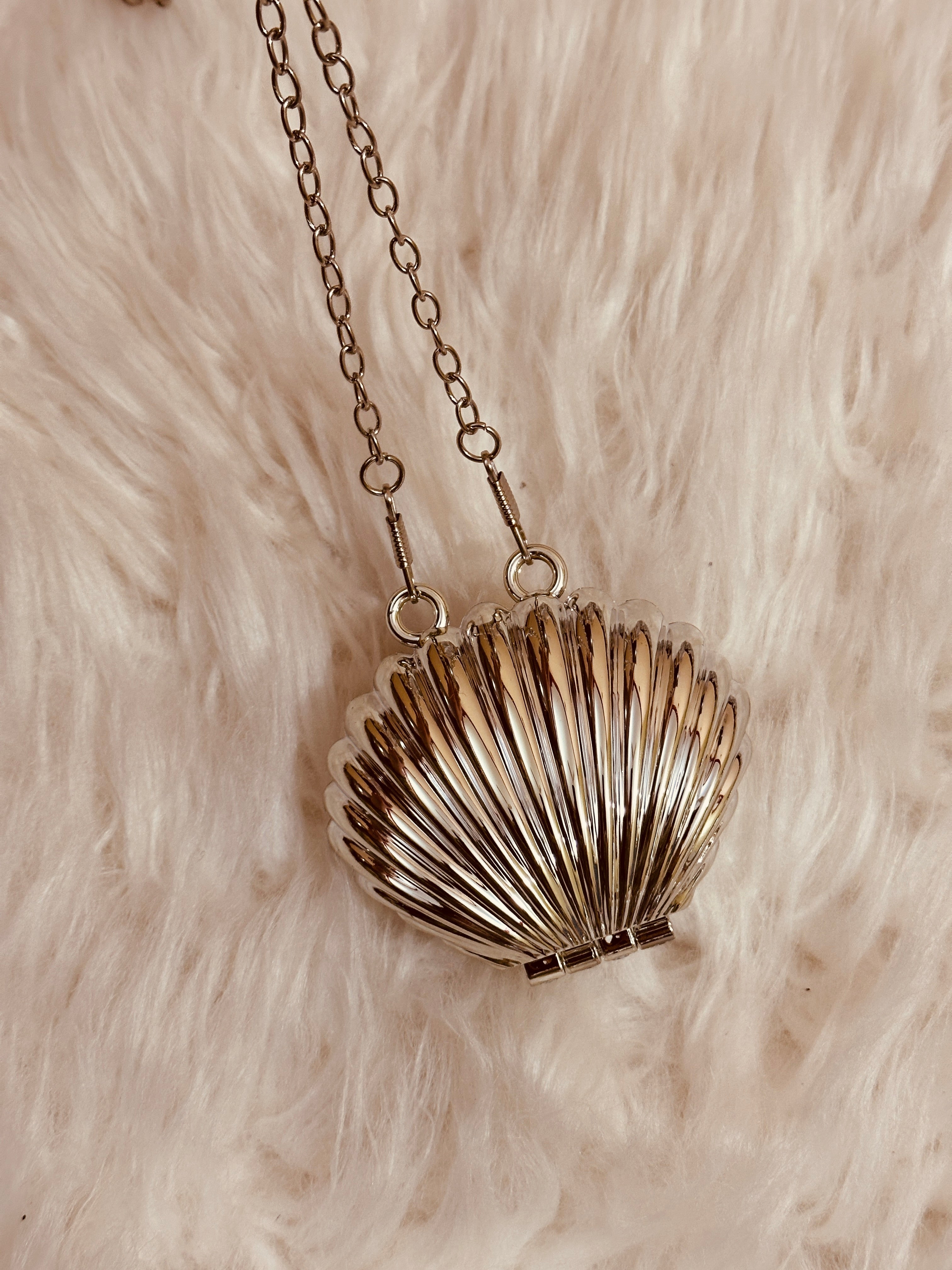 SILVER SHELL CLUTCH ( kindly do online payment to confirm your order