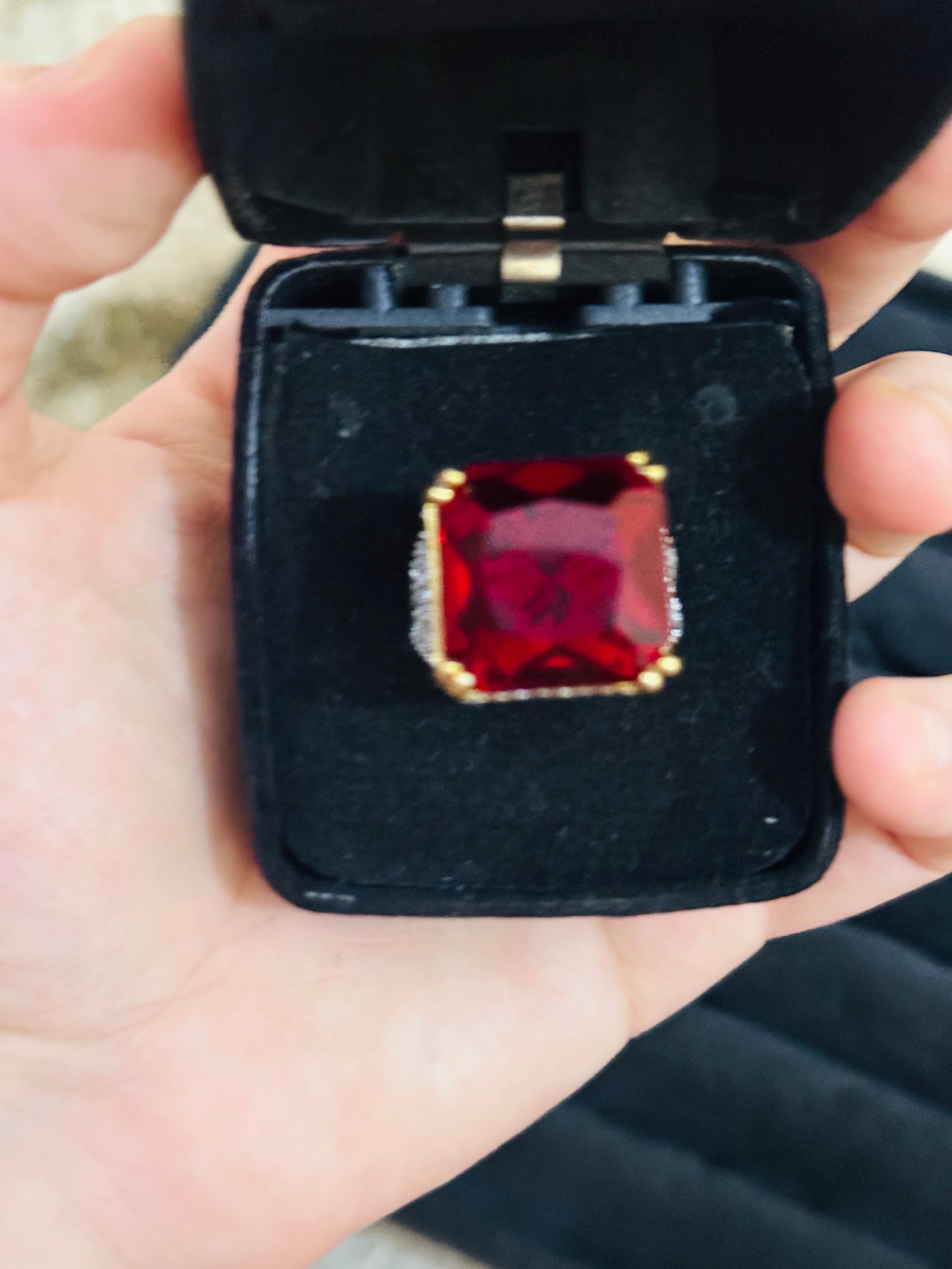 Red rings ( silver ) ( size 8 available)