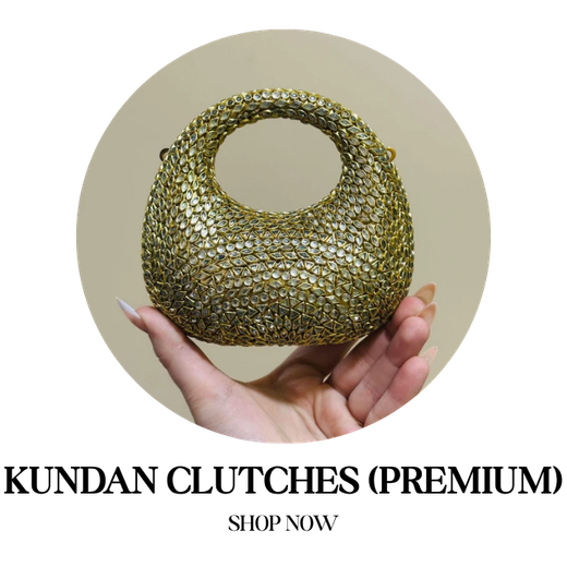 Kundan Clutches (Premium) - Accessories By Ayesha