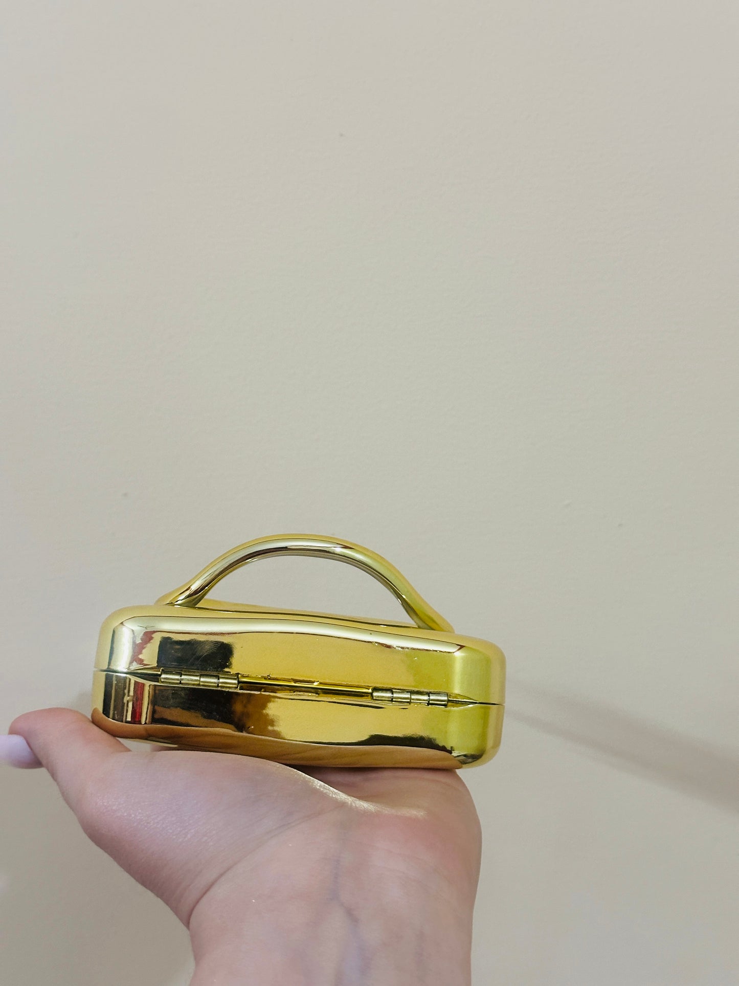 Mini marble golden clutch