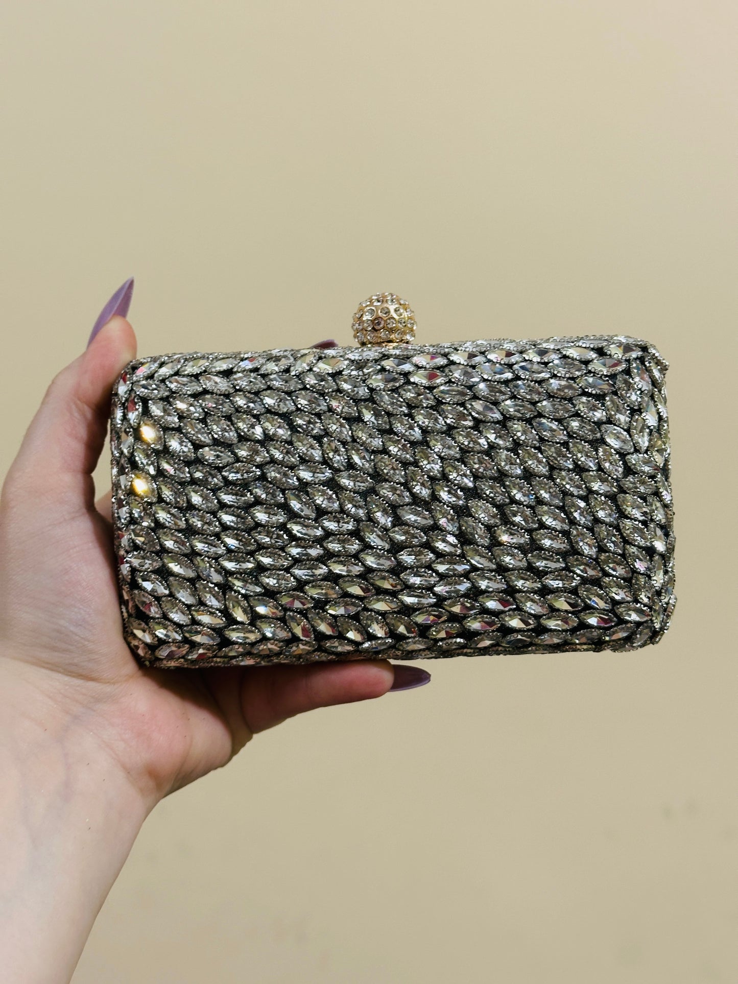 Royal Crystal Knot Clutch