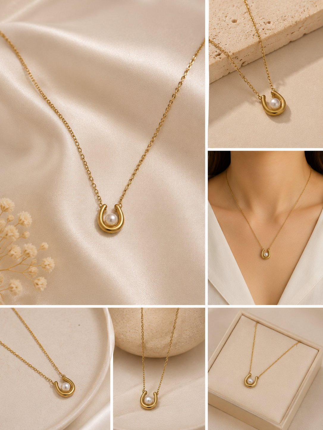 Golden Aura Pearl Necklace - Accessories By Ayesha