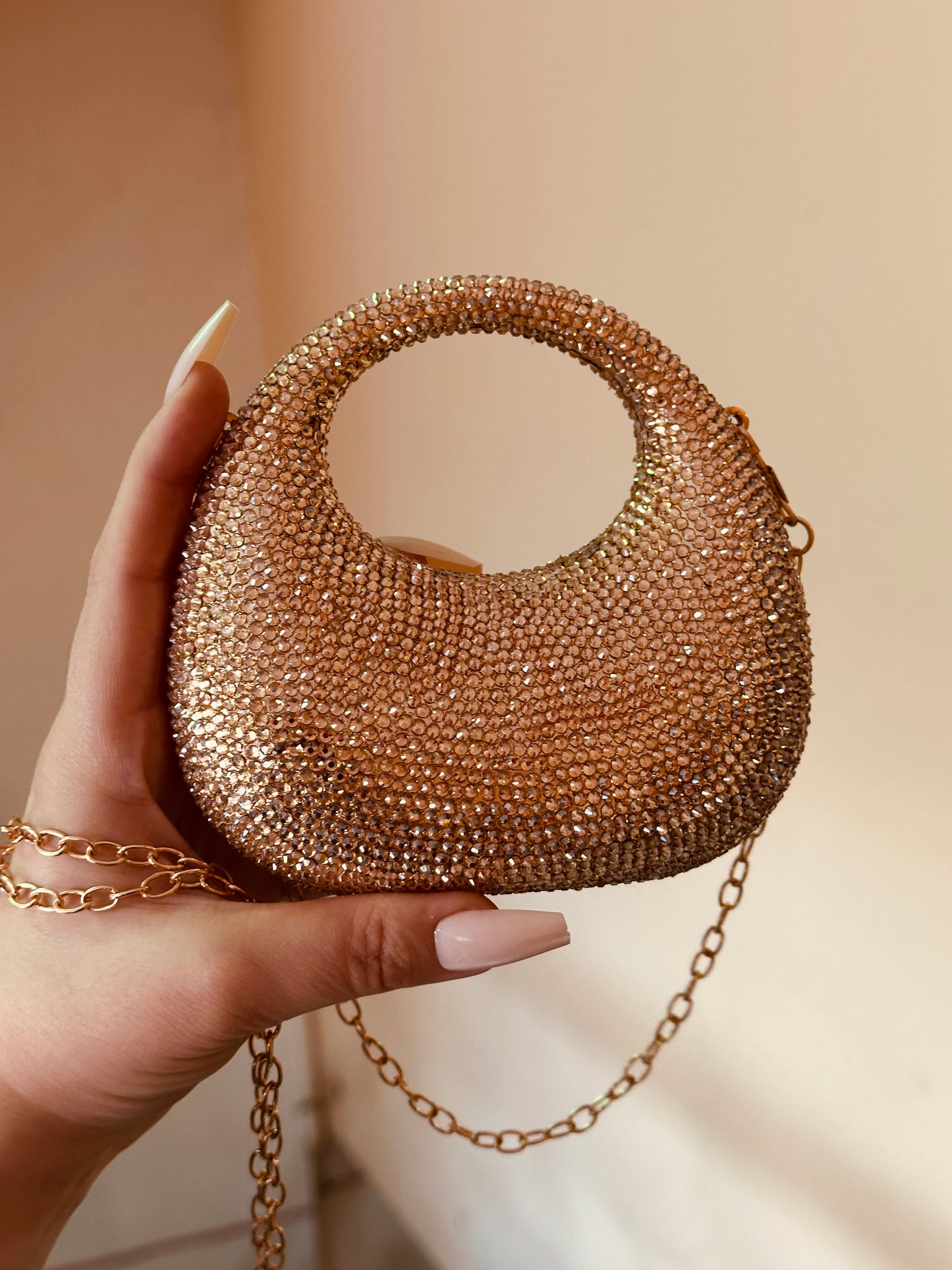 •	Midnight GOLDEN Crystal Clutch