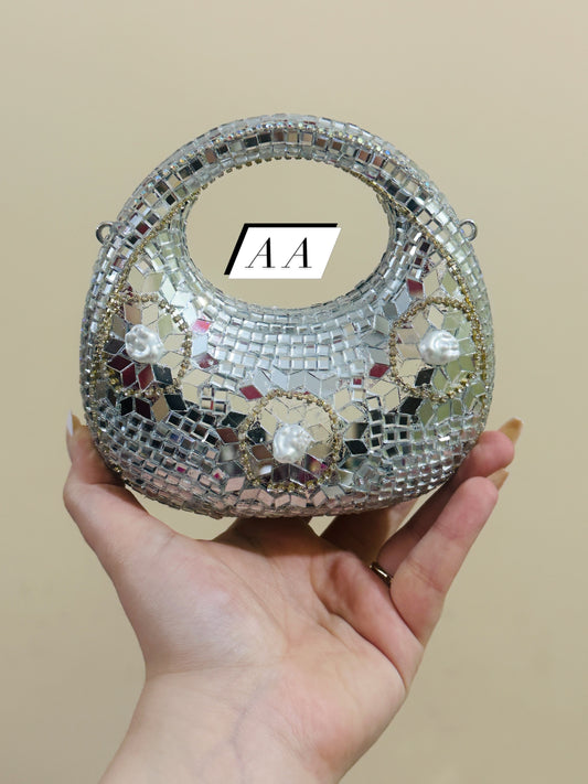 SILVER LUXE FANCY PURSE