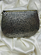 •	Handcrafted Colorburst Crescent Silver