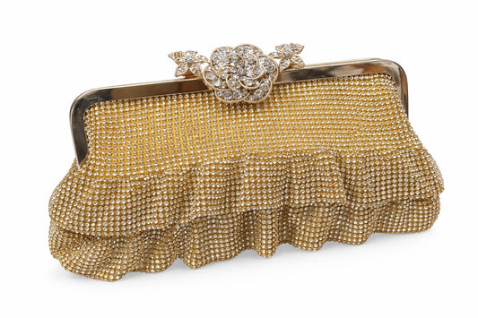 Golden long clutch