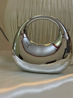 Silver mini clutch