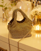 Golden stone clutch 🖤 Bold & modern