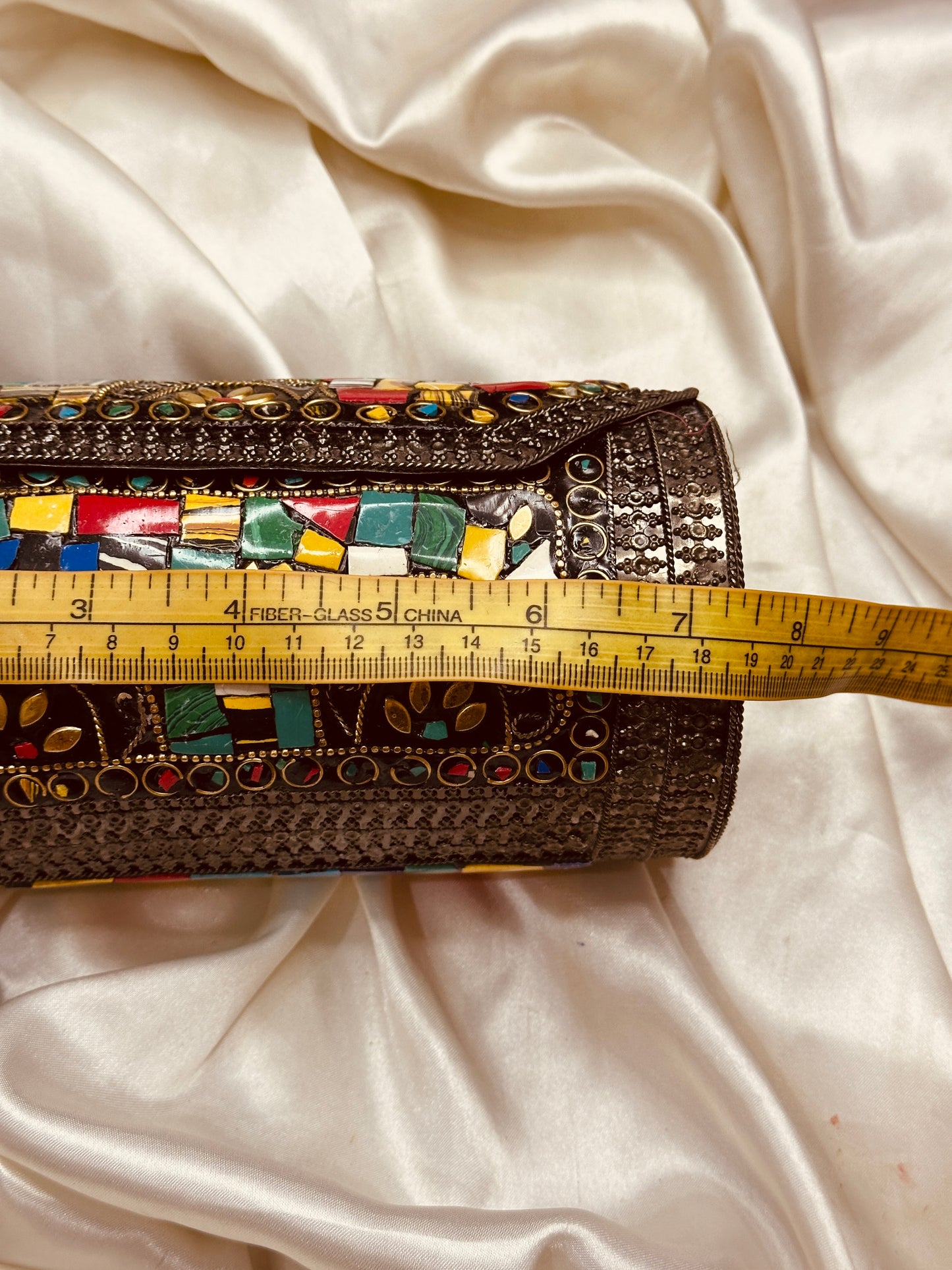 •	Emerald Dynasty Box Clutch