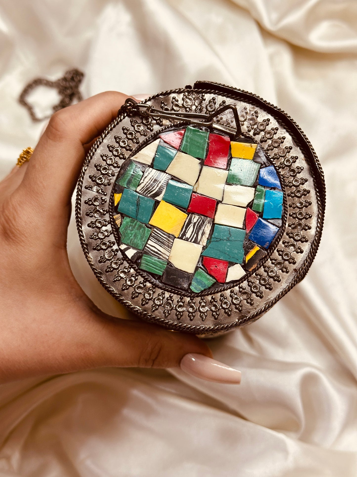 •	Emerald Dynasty Box Clutch