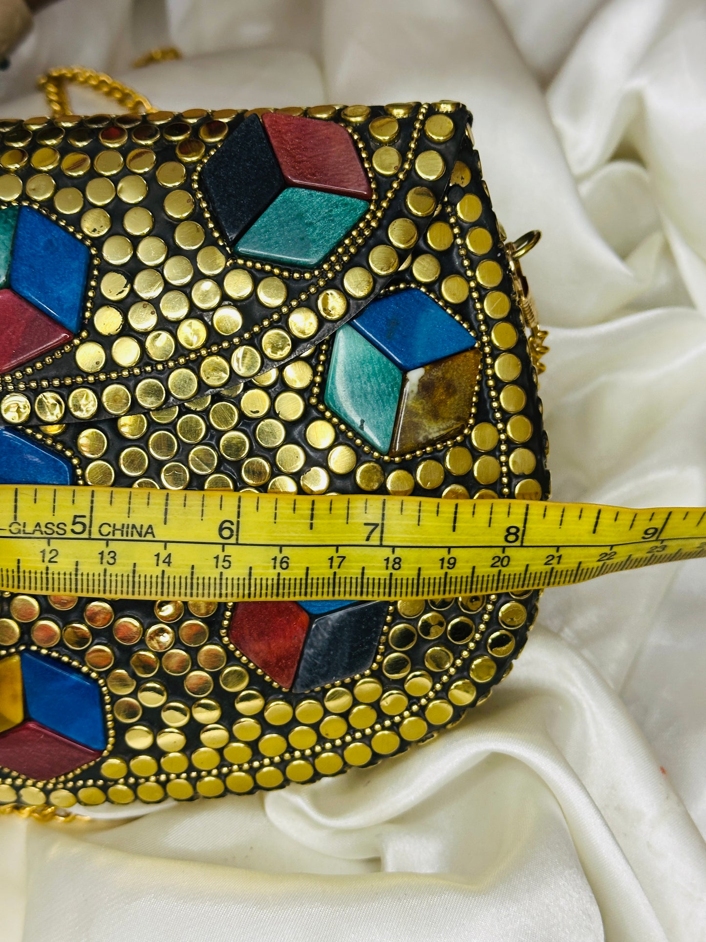 Antique Marble Crescent Clutch