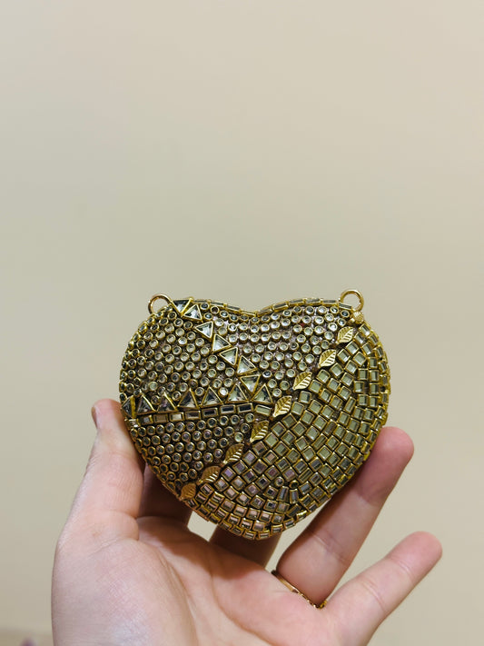 Mehfil Gem Clutch pearl chain