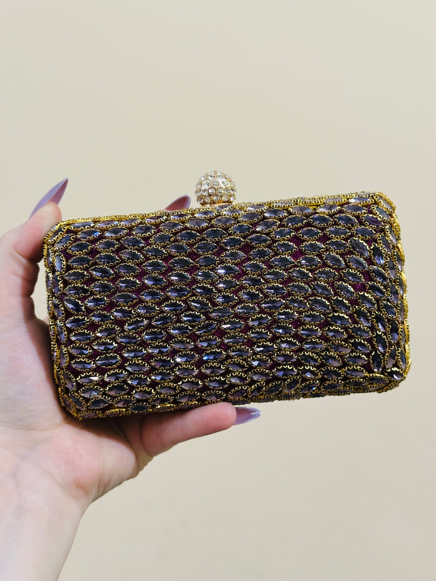 Royal Crystal Knot Clutch