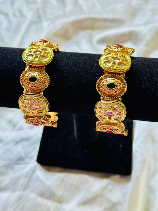 Kundan bangles