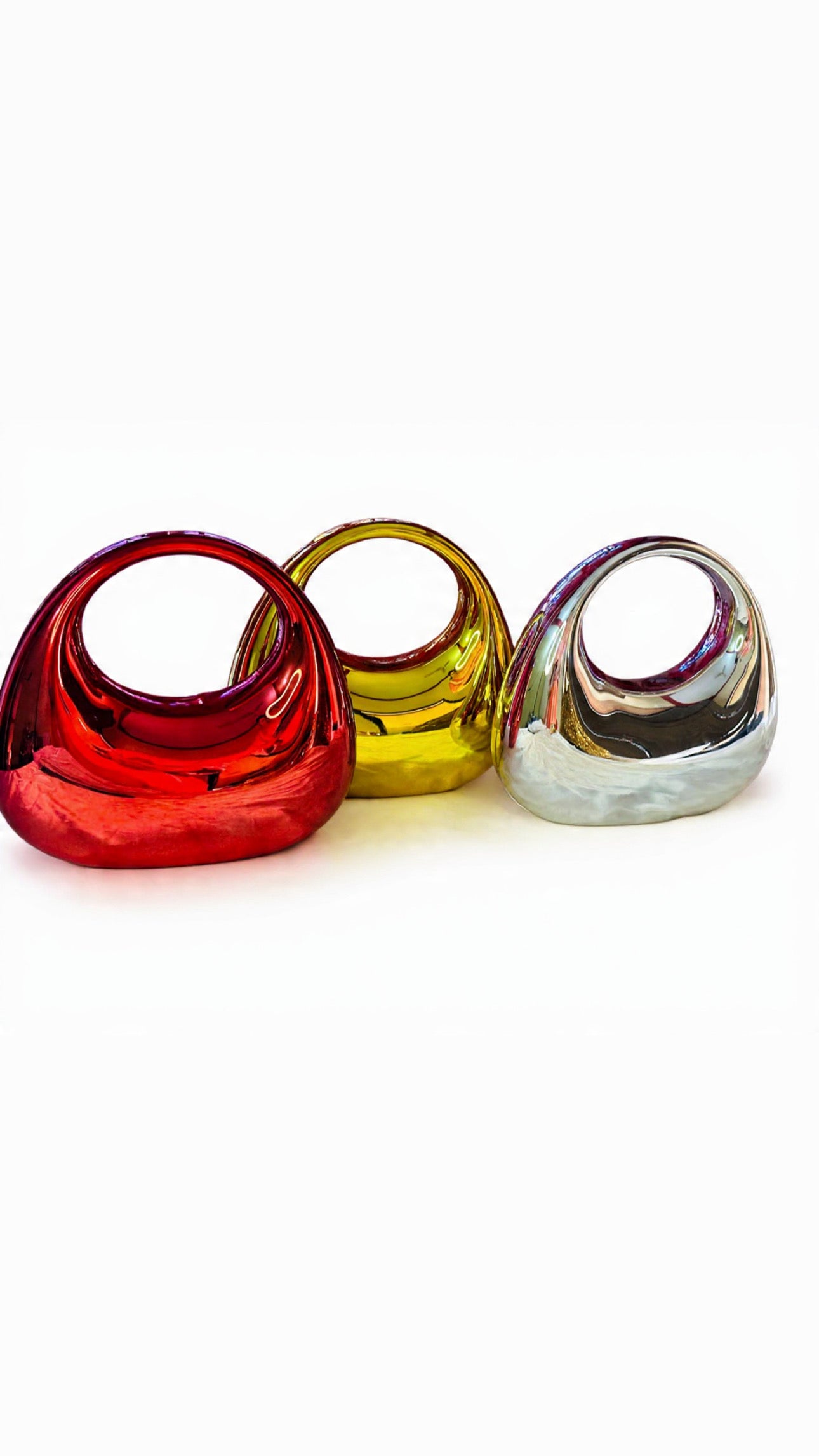 Bold & classic silver purse large size