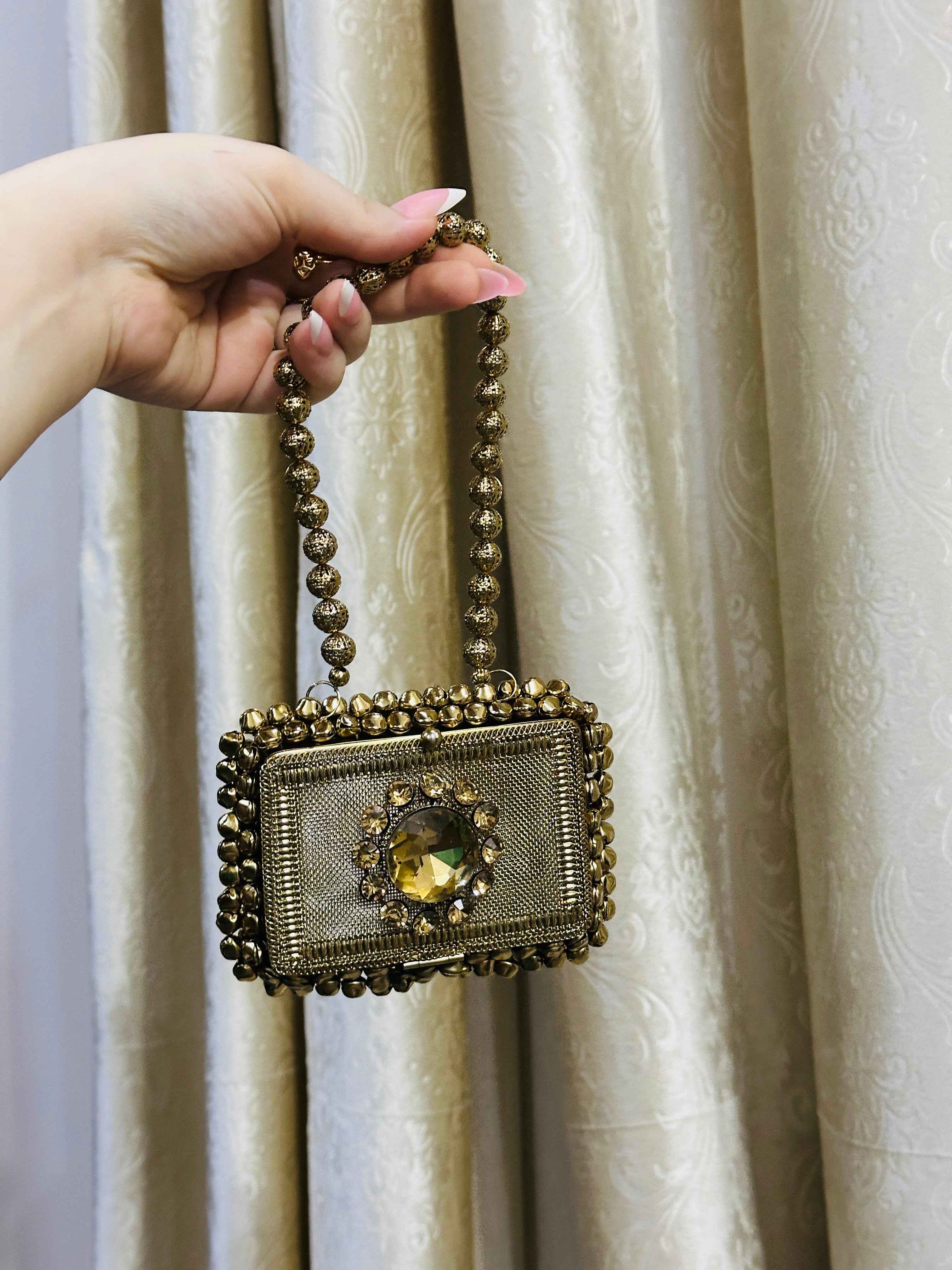 Aarohi Golden Rectangle Clutch