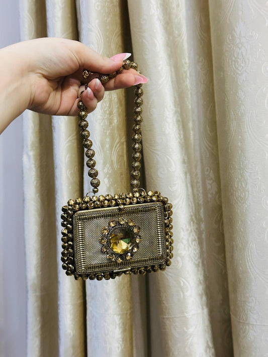Aarohi Golden Rectangle Clutch