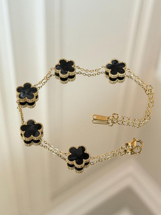 Midnight Clover Bracelet