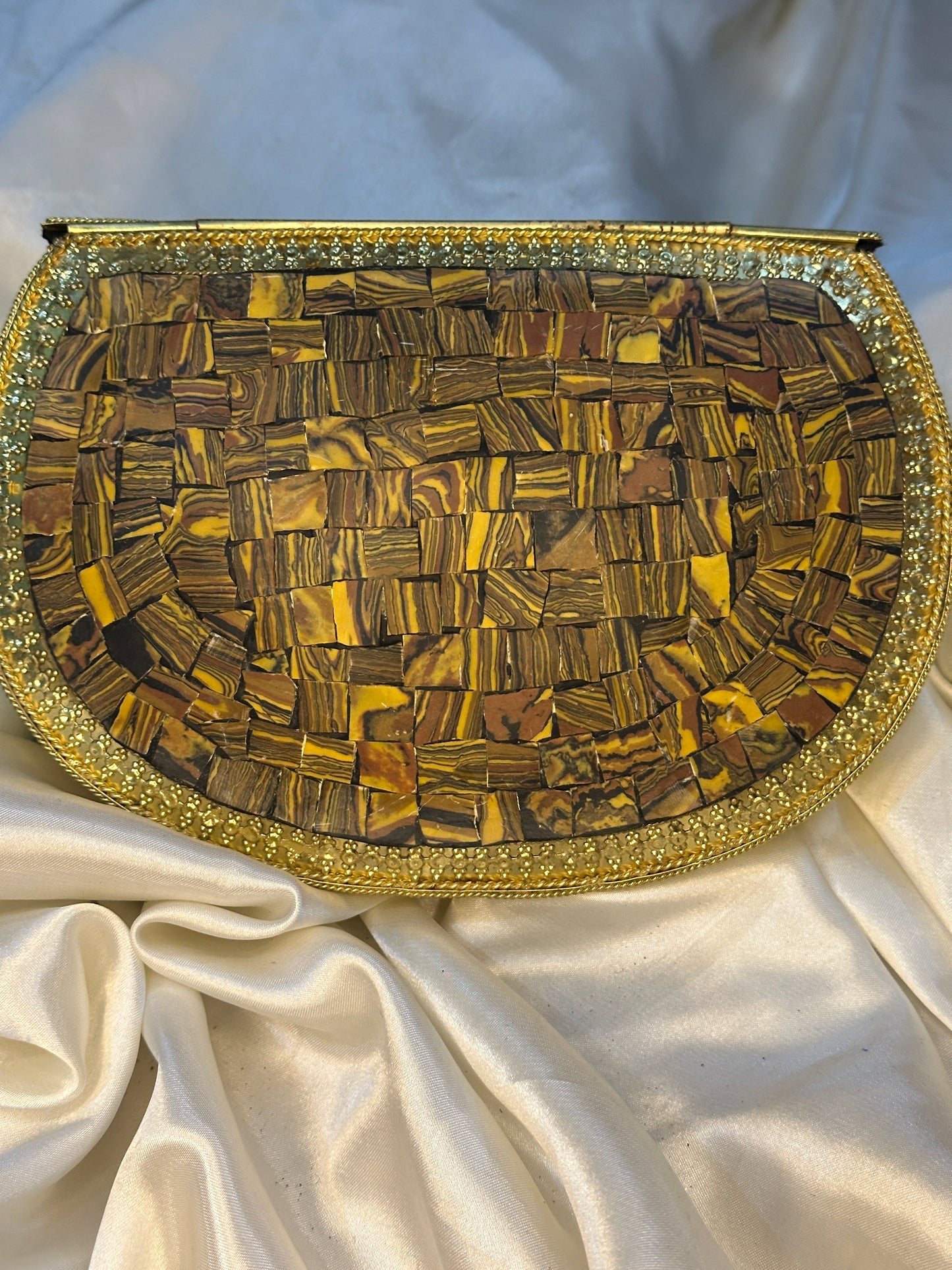 Golden Heritage Mosaic Clutch