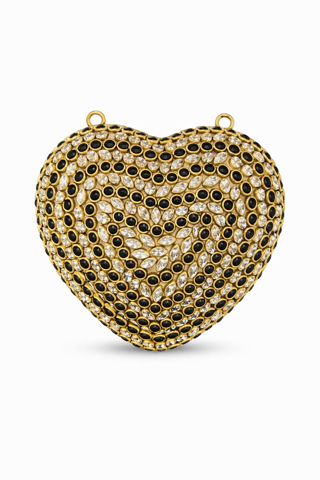 Mini kundan heart pearl chain