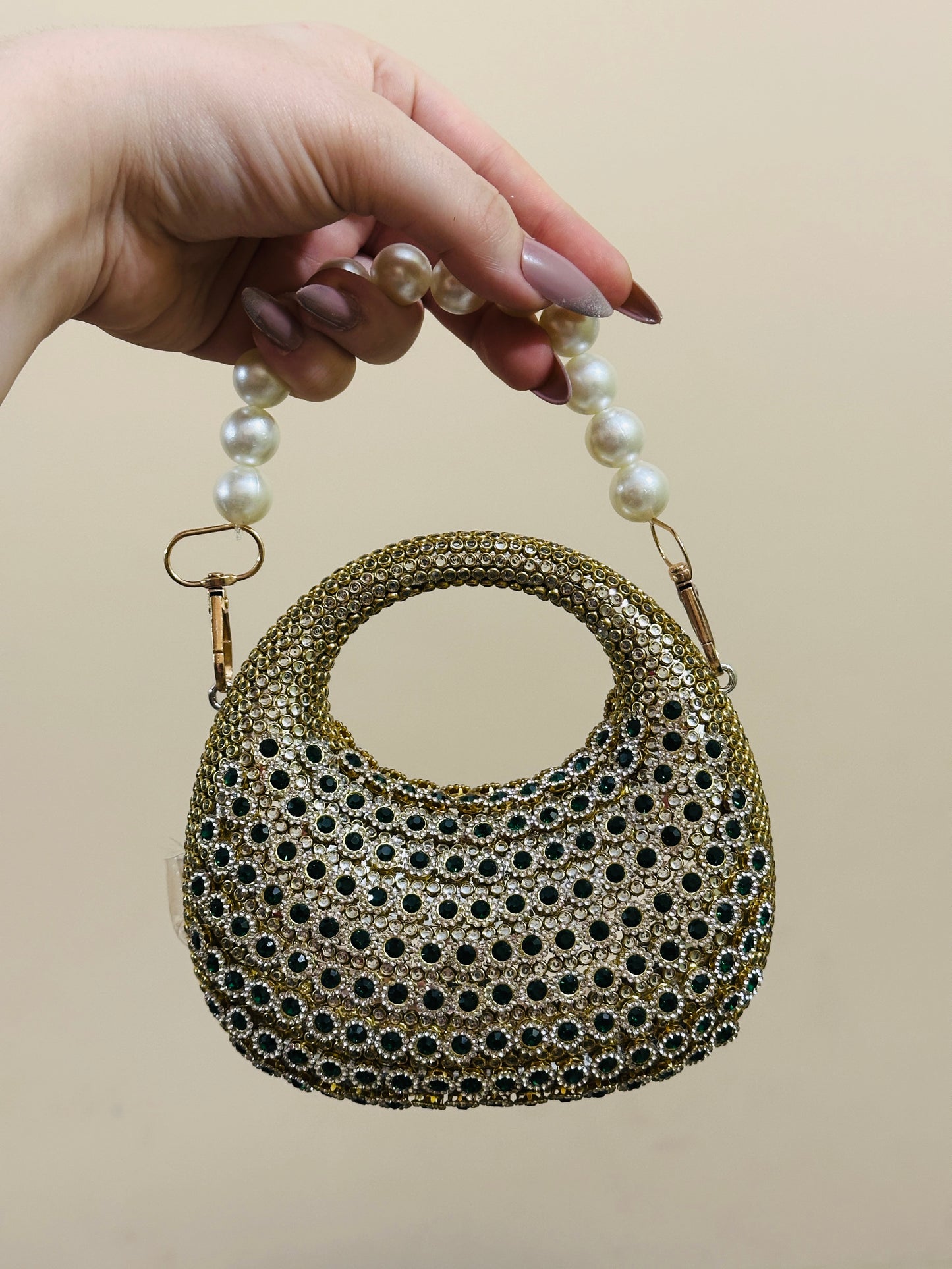 Emerald Pearl Luxe Clutch