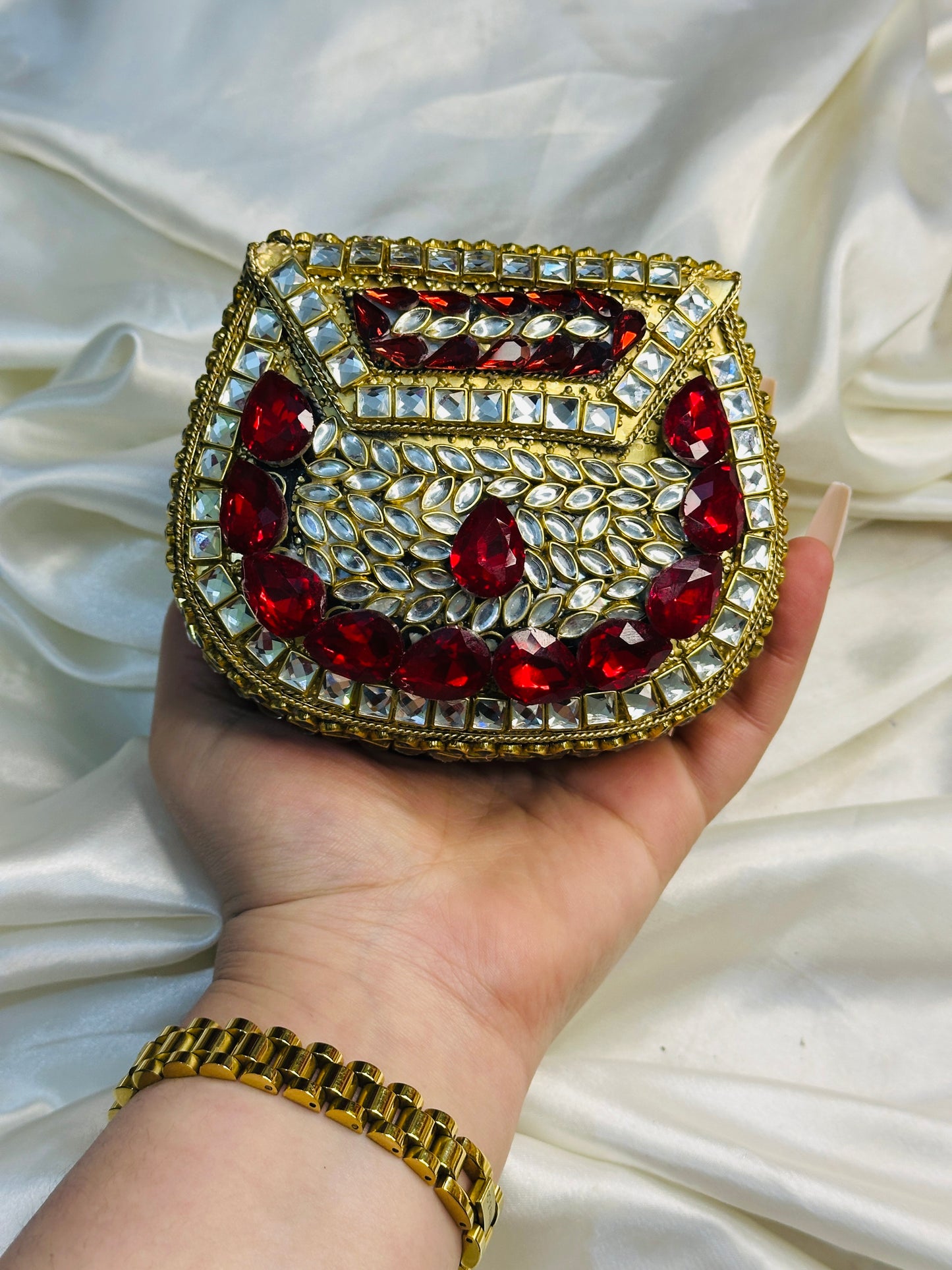 Zarqaa Half-Moon Clutch