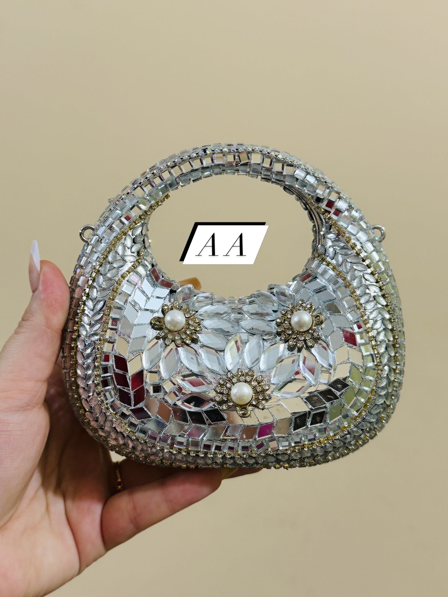 SILVER LUXE FANCY PURSE