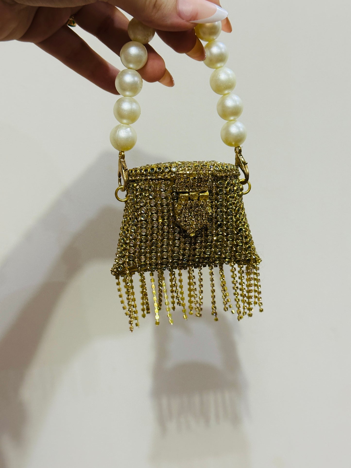 Mini coin kundan clutch