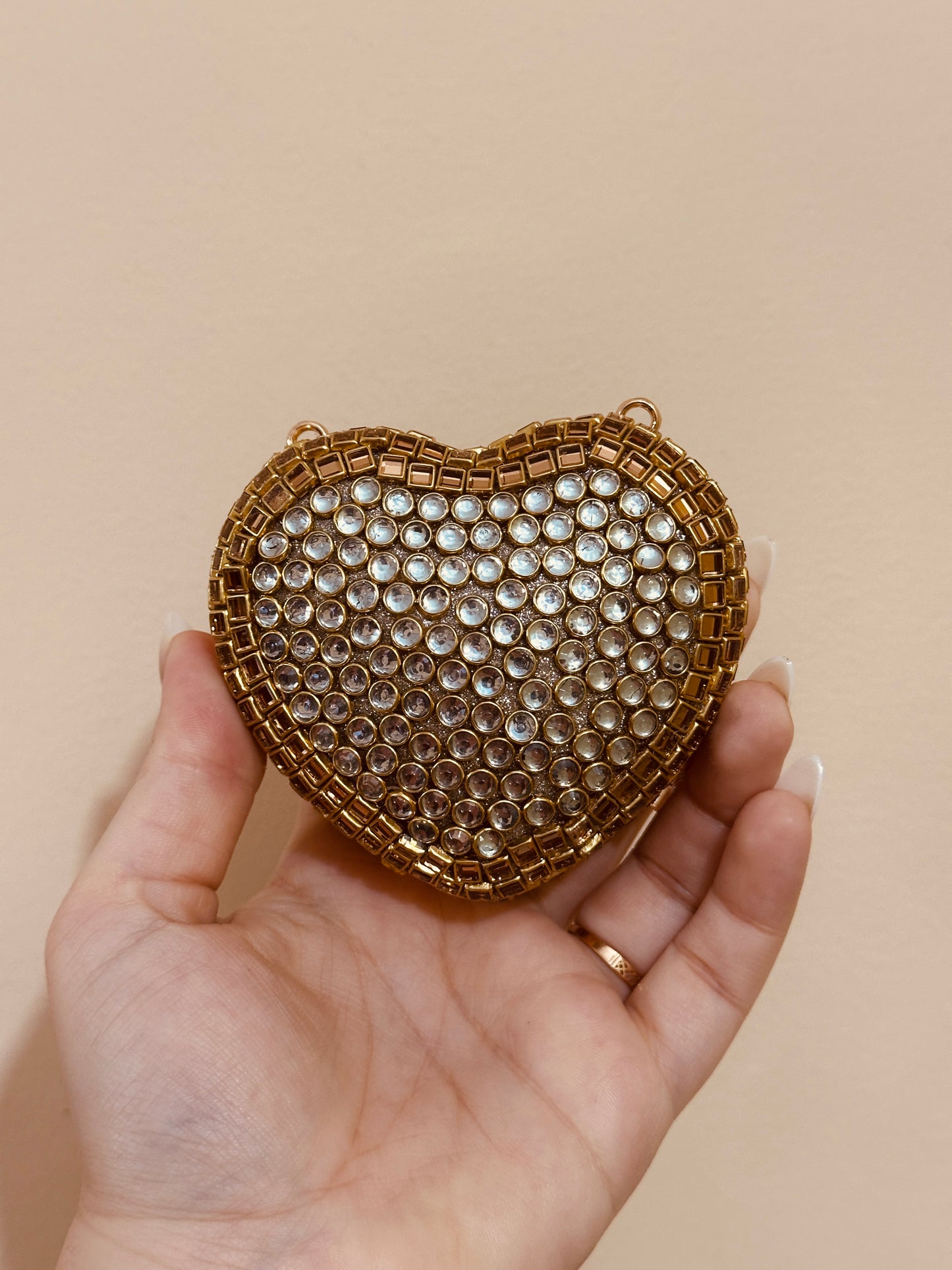 Mini kundan heart