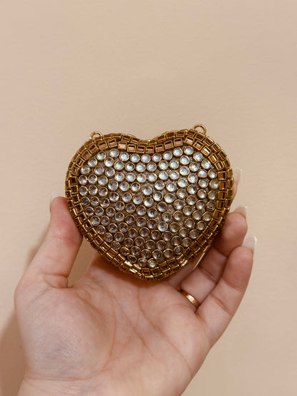 Mini kundan heart