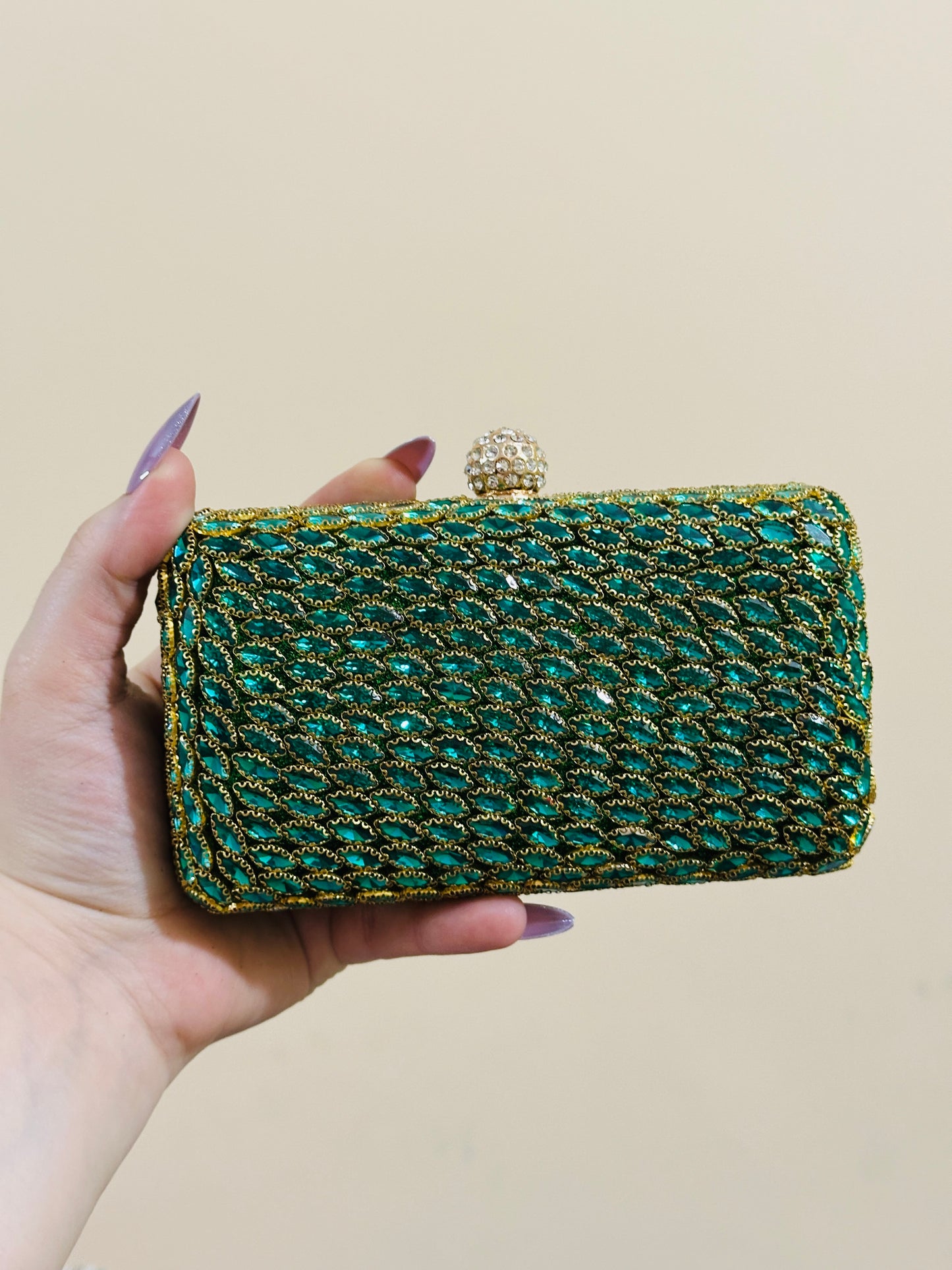 Royal Crystal Knot Clutch