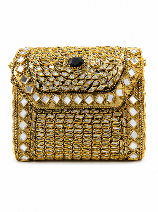 Black stone clutch