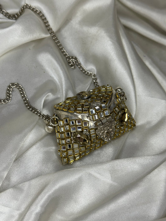 Gilded Moonlight Coin Clutch