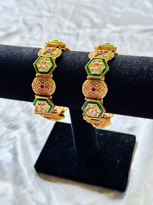 Kundan bangles