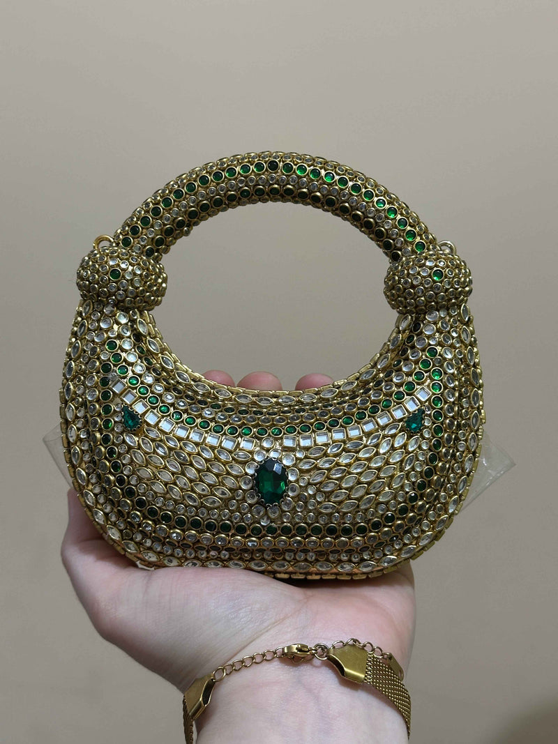 Emerald Royale Crystal Clutch